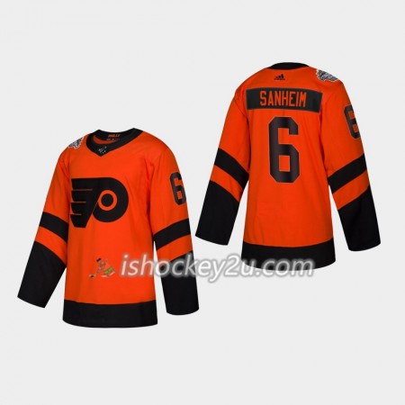 Mænd NHL Philadelphia Flyers Trøje Travis Sanheim 6 Adidas 2019 Stadium Series Authentic